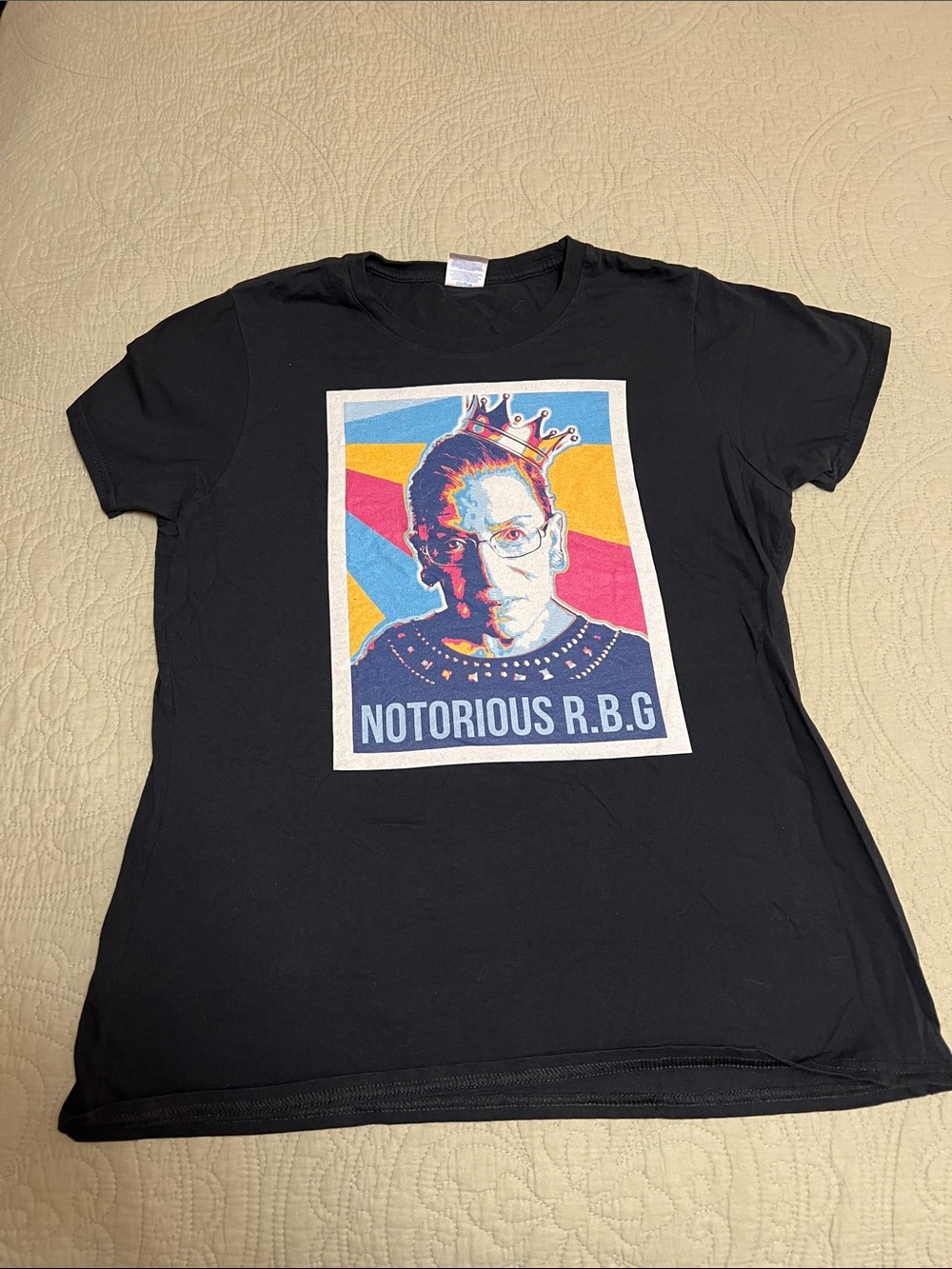 Port and Company Black 'Notorious R.B.G.' Graphic Tee